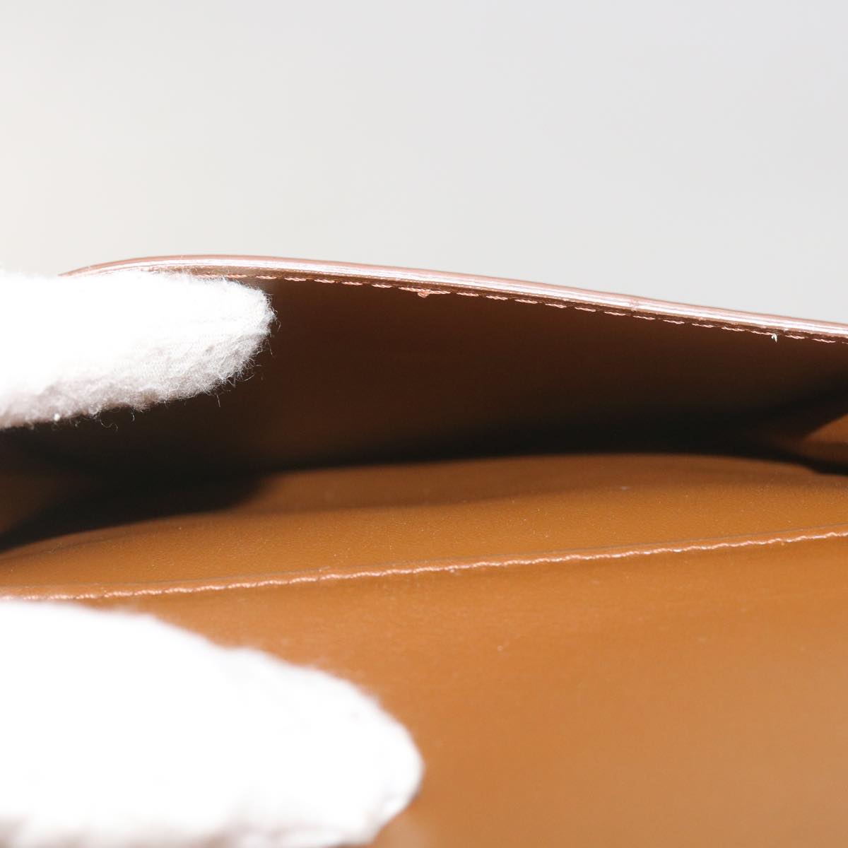 Louis Vuitton Mott Copper Patent Leather Handbag