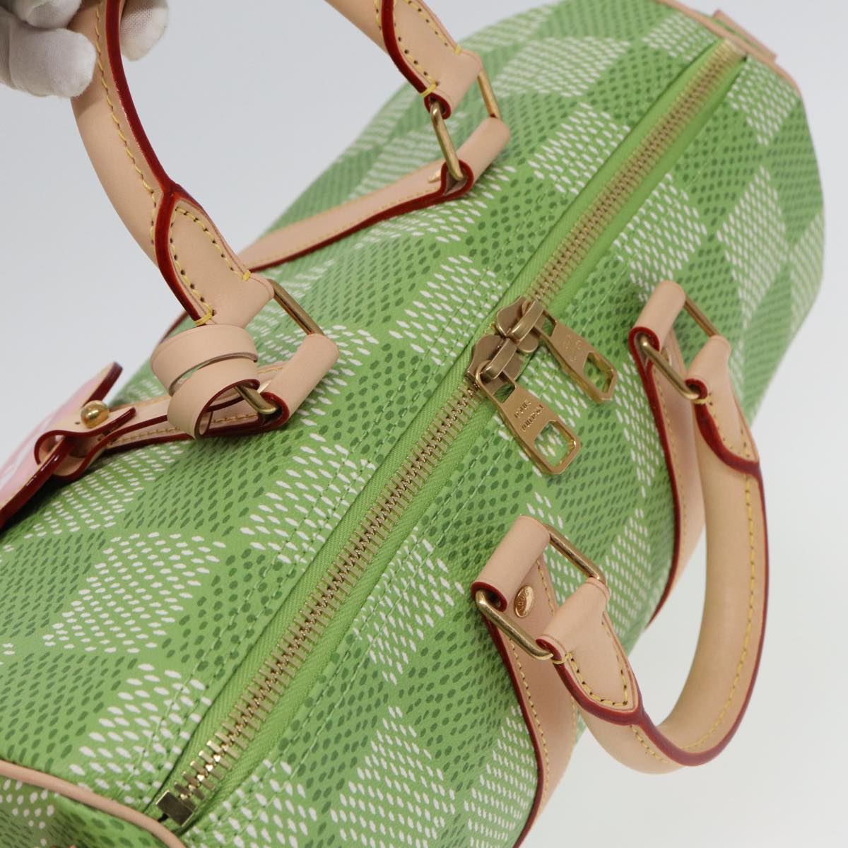 Louis Vuitton Speedy Bandoulière 35 Green Canvas Handbag