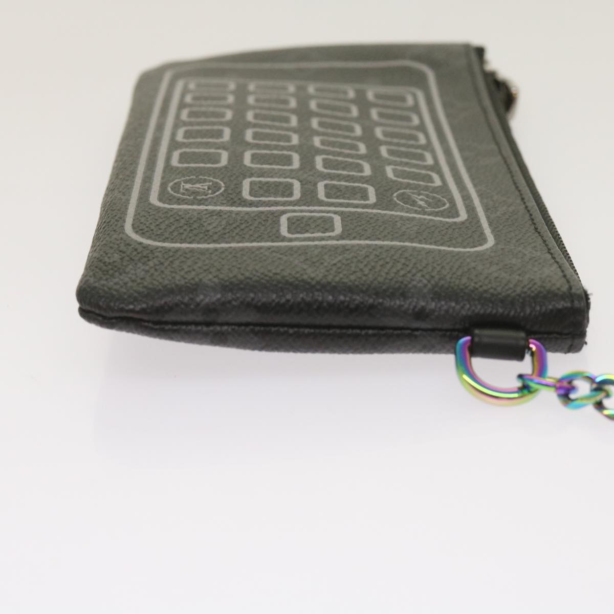 Louis Vuitton Pochette Clés Black Canvas Clutch Bag