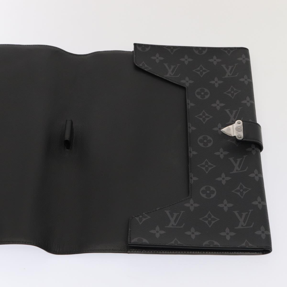 Louis Vuitton Porte Documents Grey Canvas Briefcase Bag