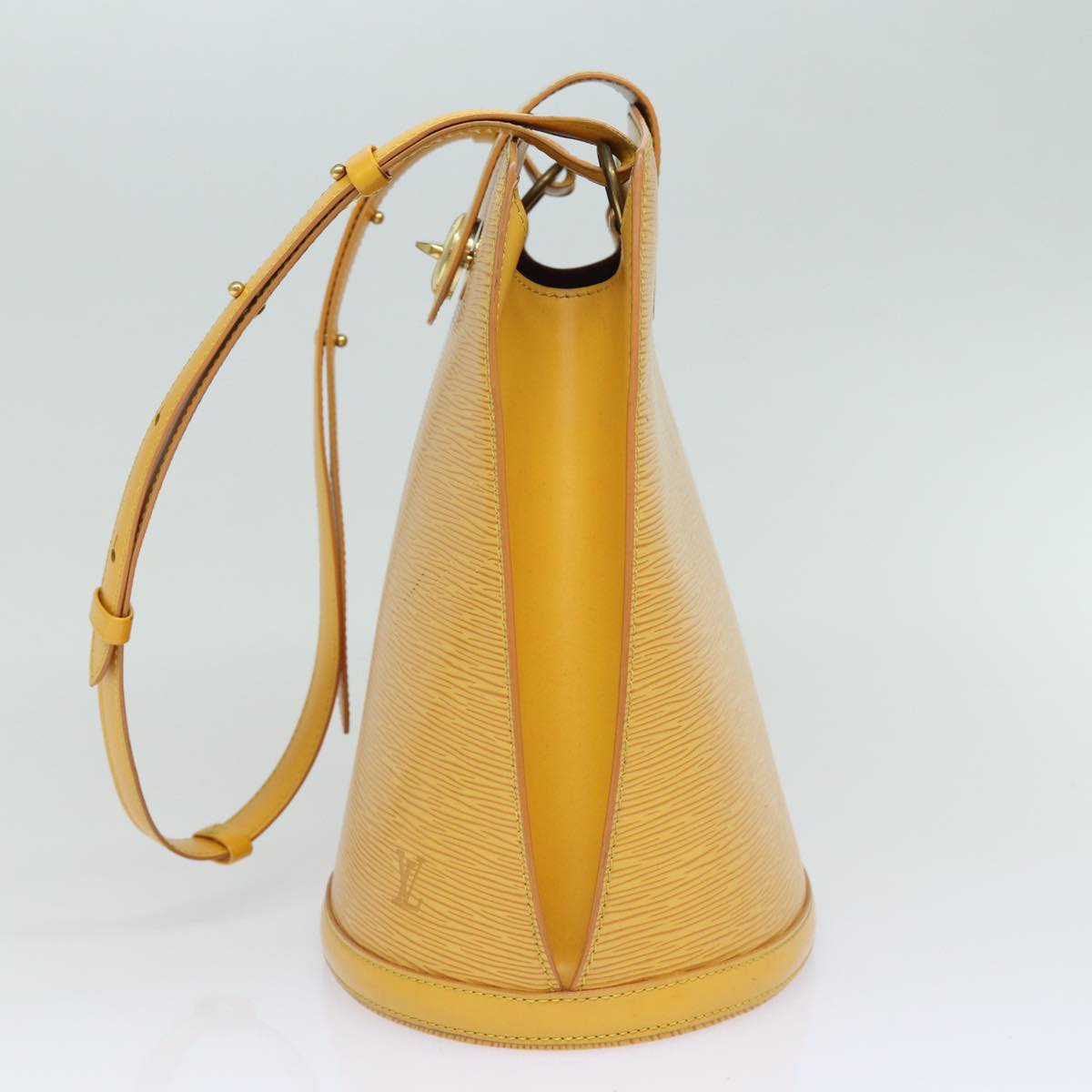 Louis Vuitton Cluny Yellow Leather Shoulder Bag