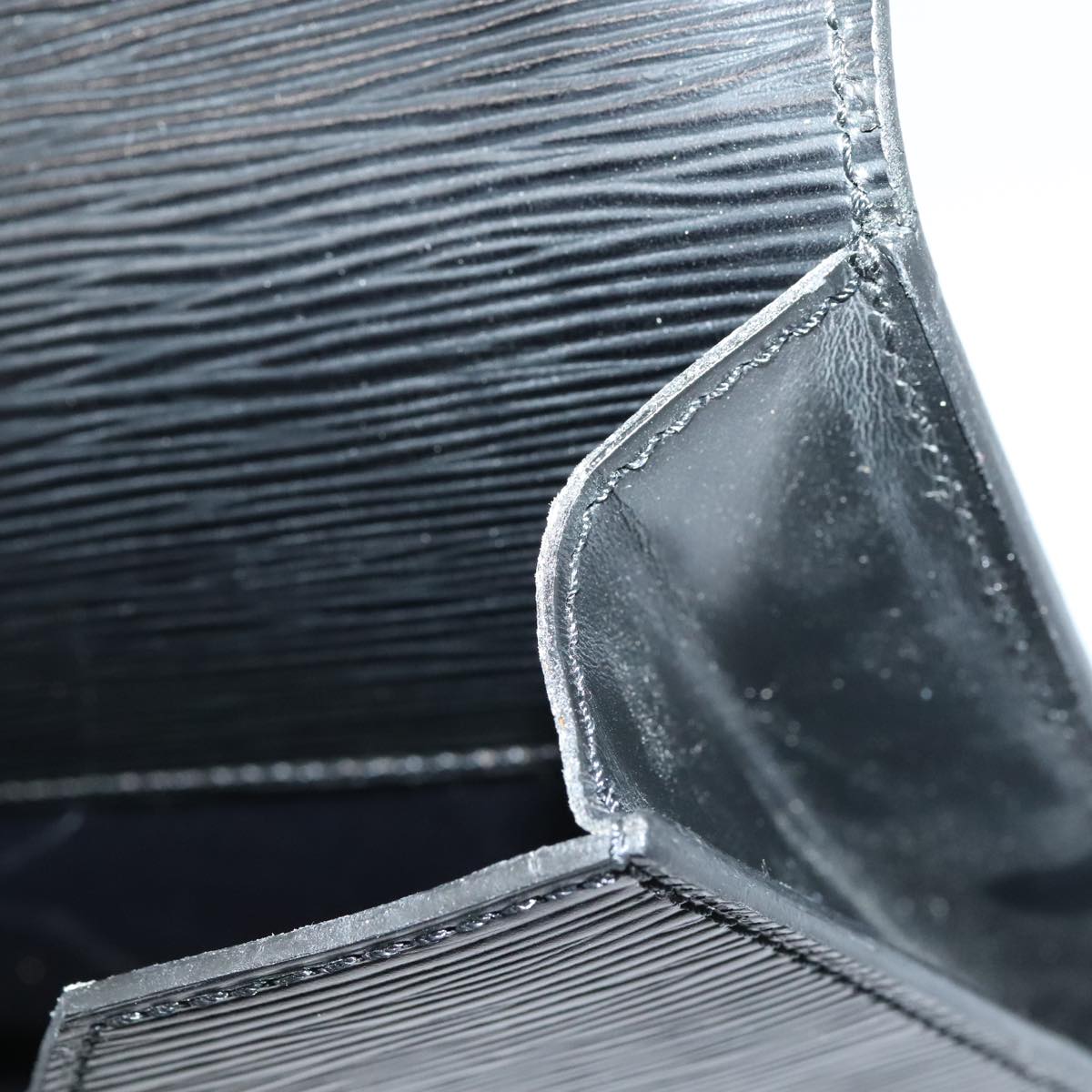 Louis Vuitton Senateur Black Leather Clutch Bag