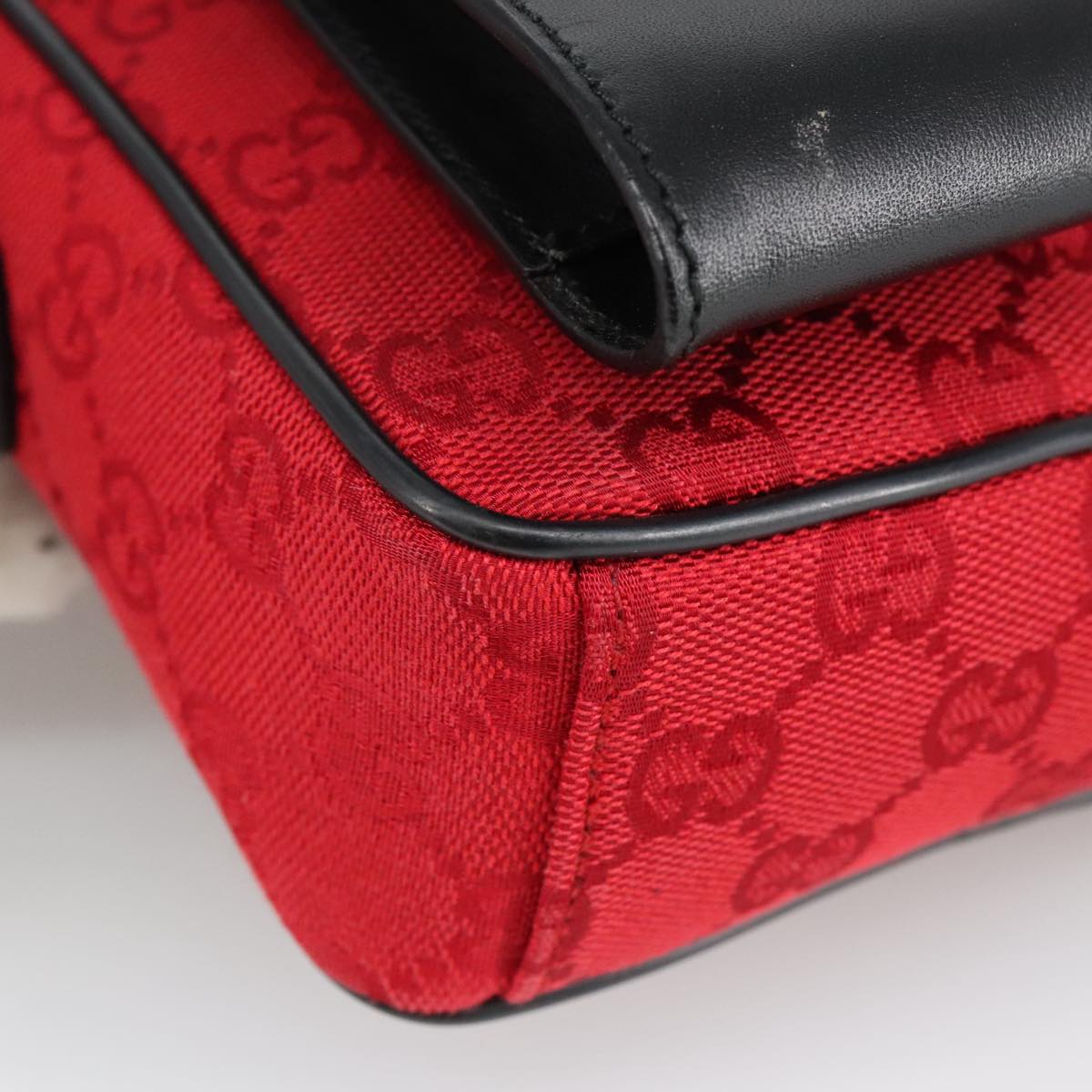 Gucci Red Canvas Shoulder Bag