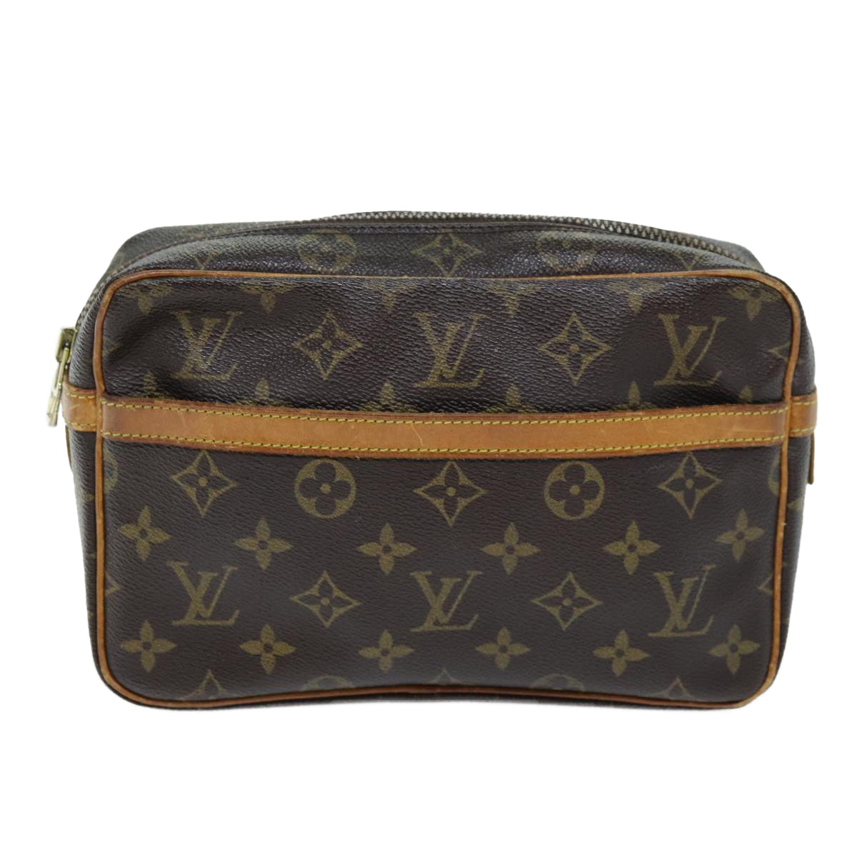 Louis Vuitton Trousse De Toilette Brown Canvas Clutch Bag
