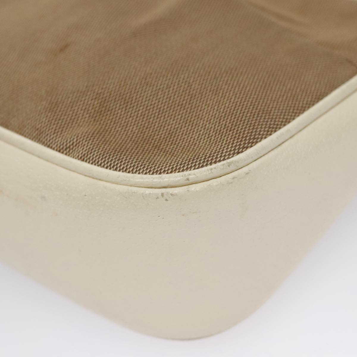 Gucci Bamboo Beige Canvas Shoulder Bag