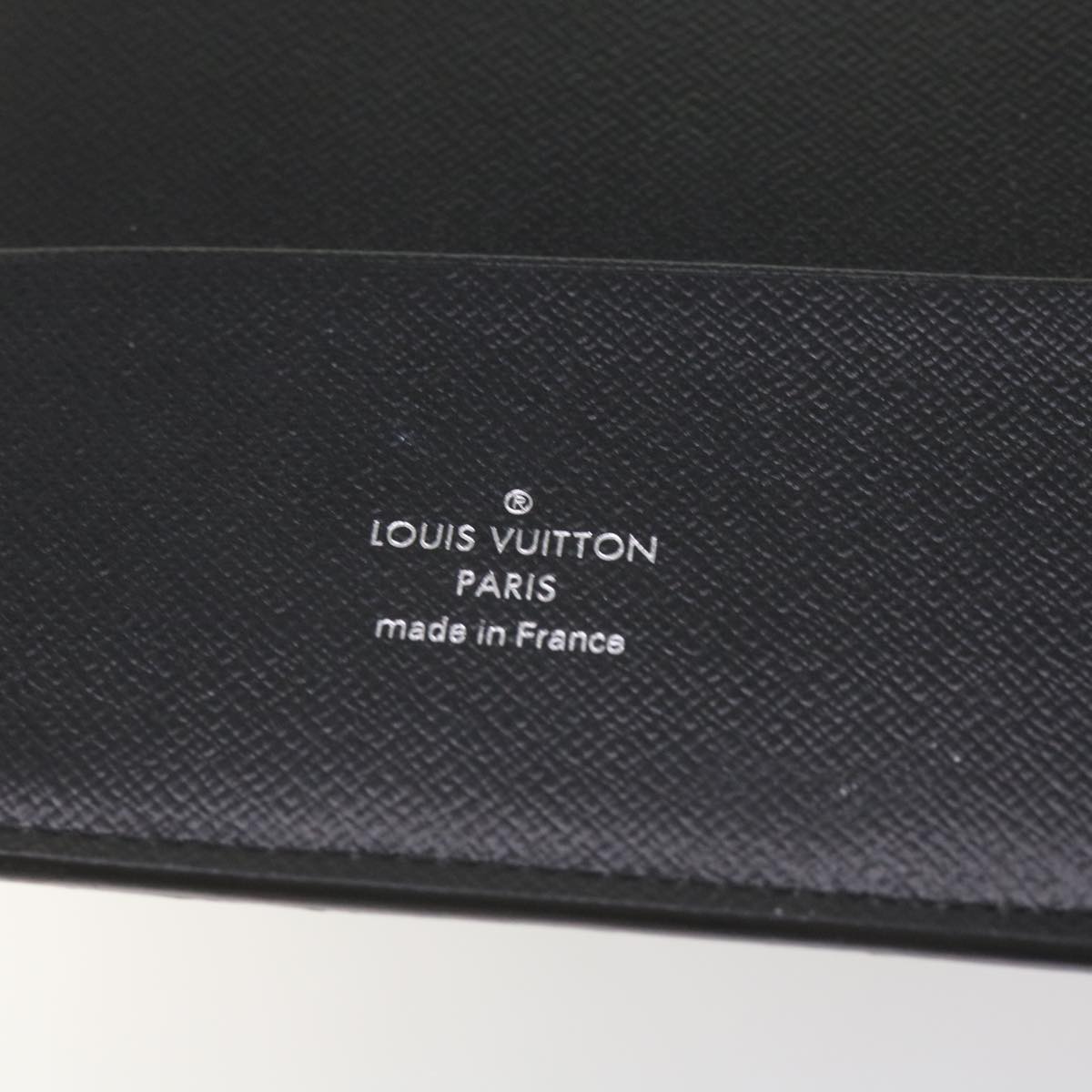 Louis Vuitton Agenda Cover Black Leather Wallet