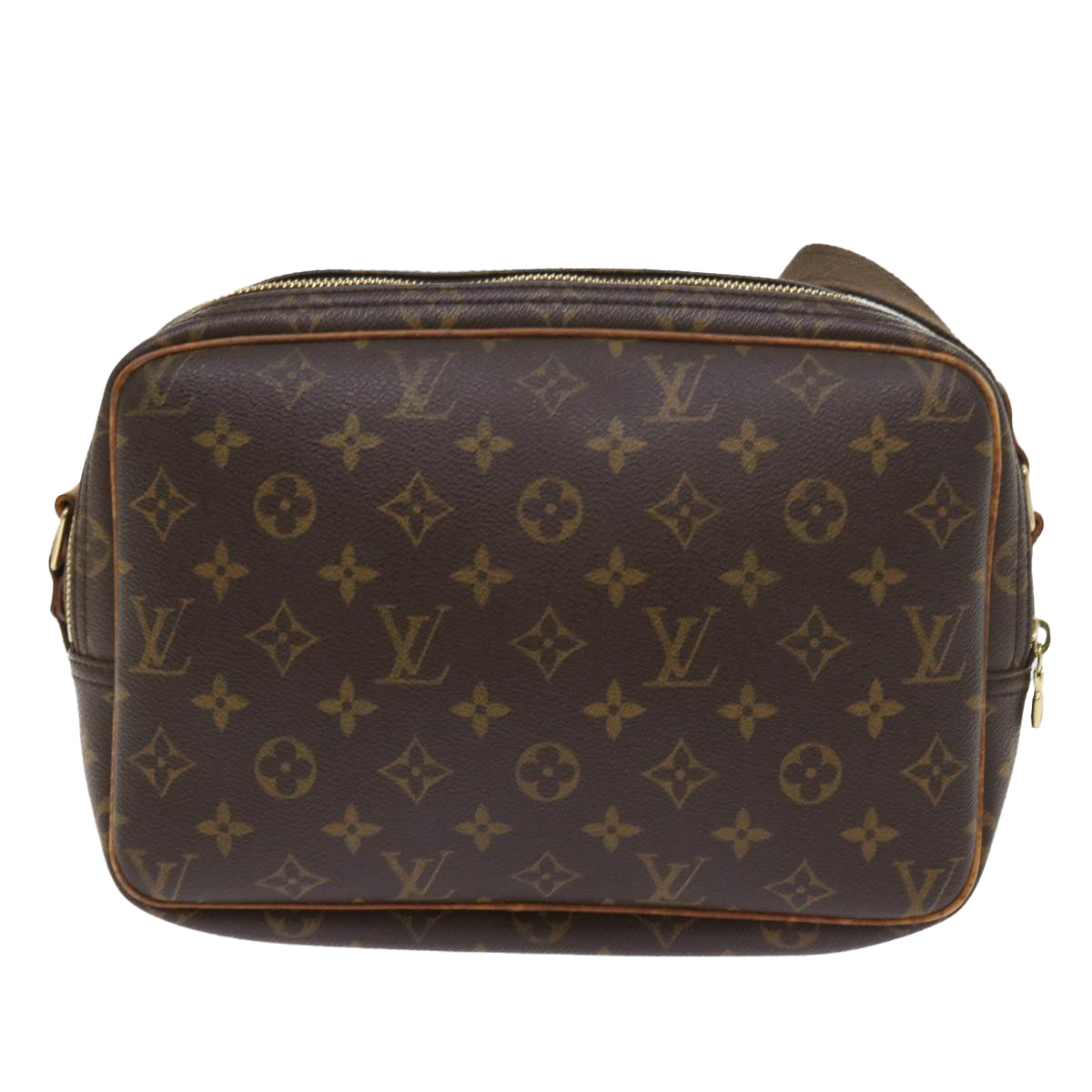 Louis Vuitton Reporter Brown Canvas Shoulder Bag