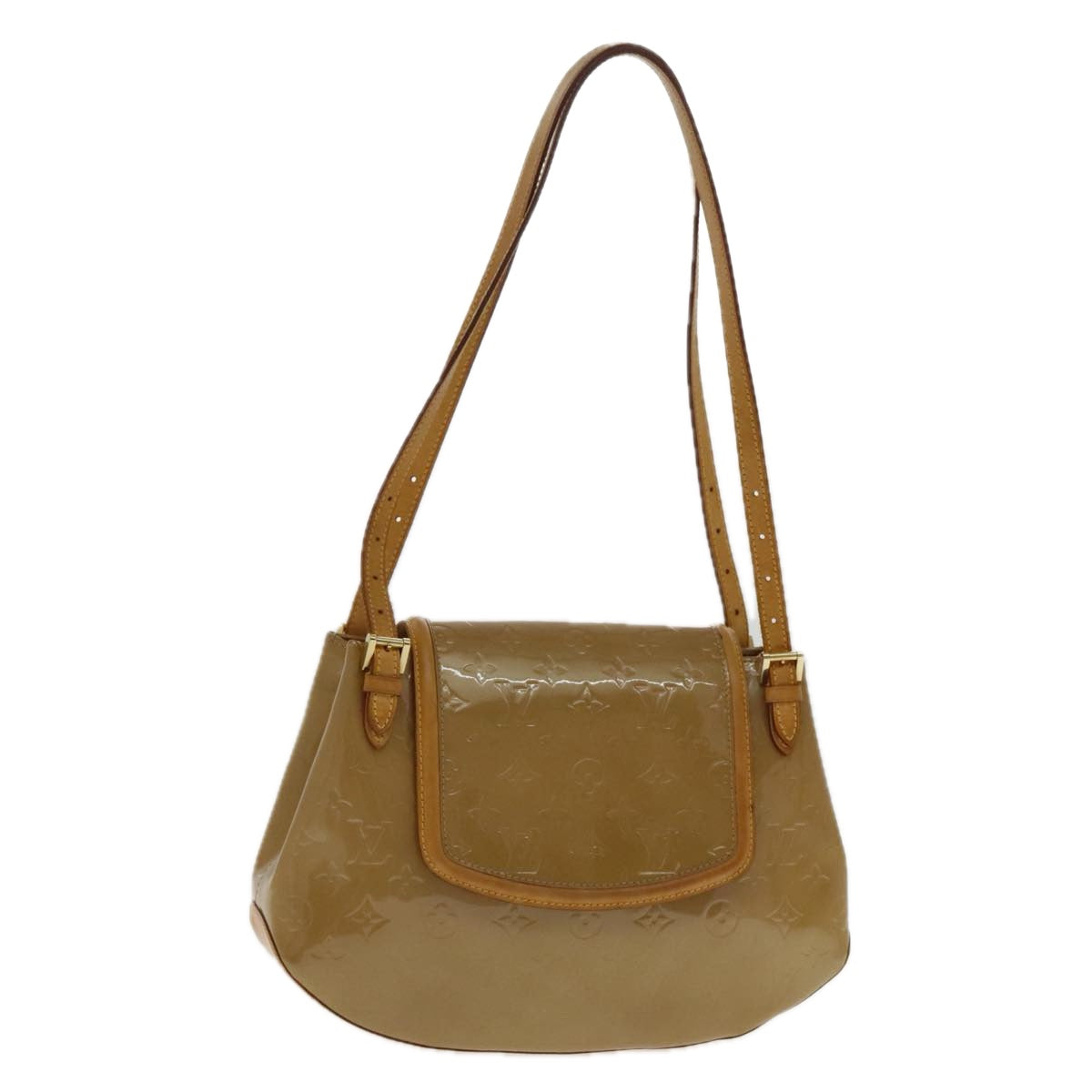 Louis Vuitton Biscayne Bay Brown Patent Leather Shoulder Bag