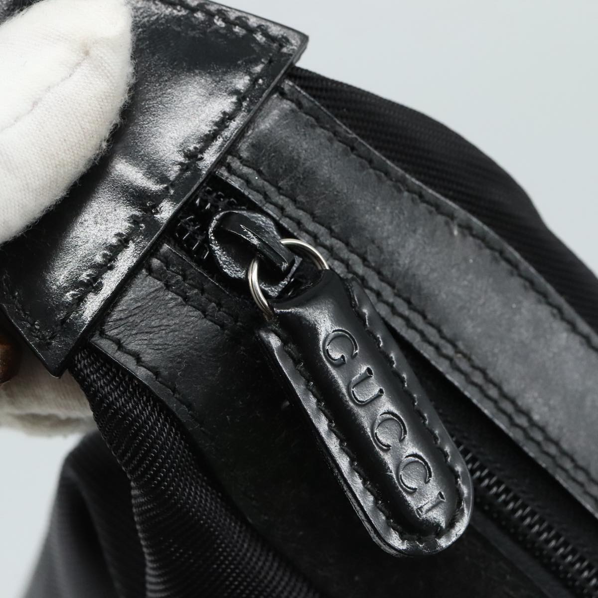 Gucci Bamboo Black Synthetic Handbag