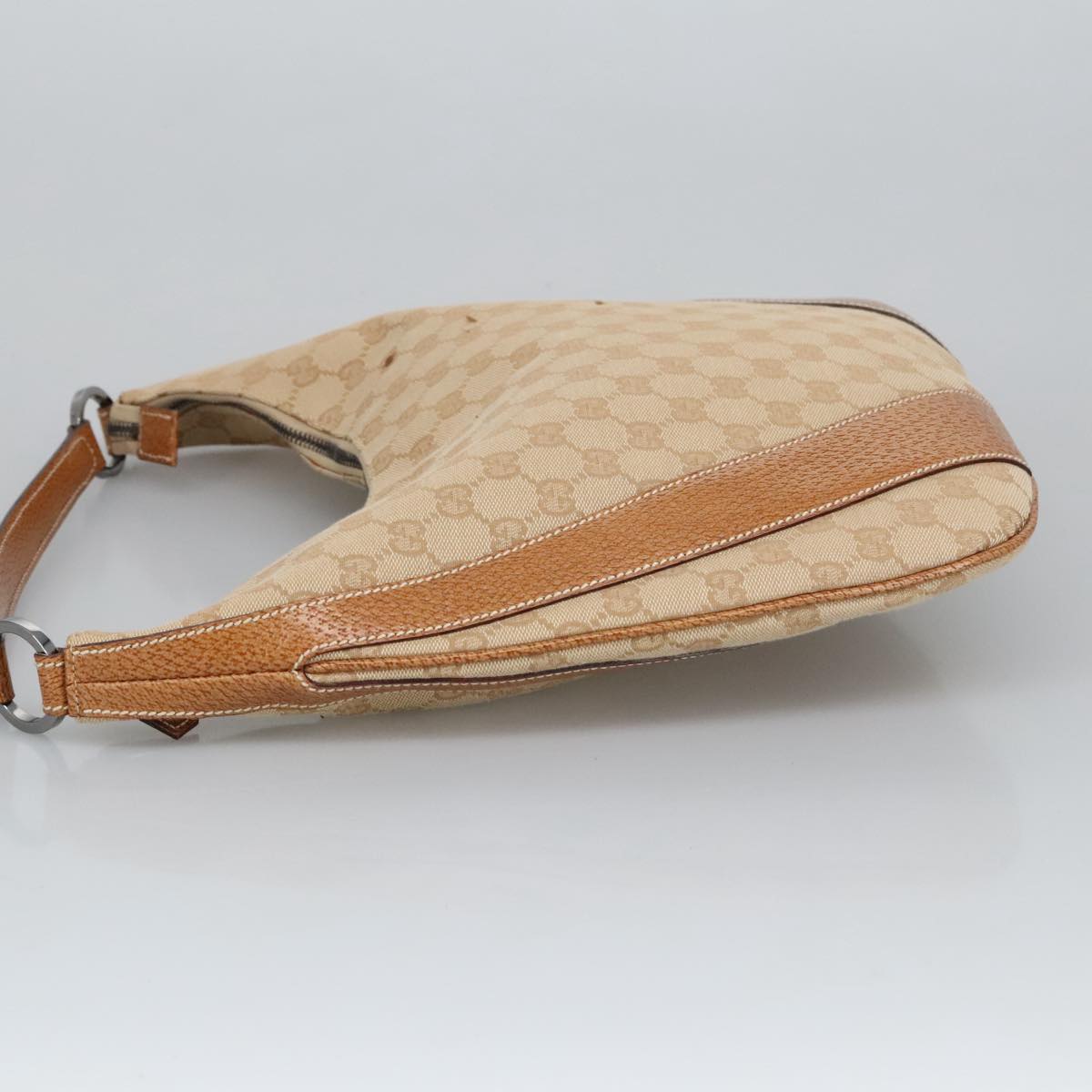 Gucci Hobo Beige Canvas Shoulder Bag