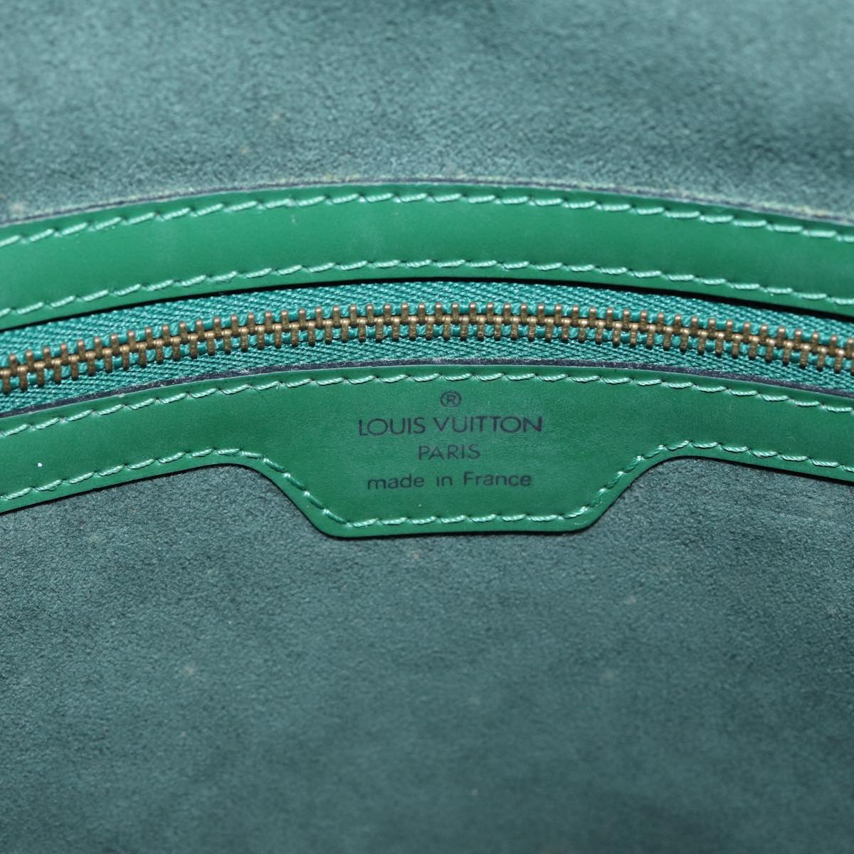 Louis Vuitton Lussac Green Leather Shoulder Bag
