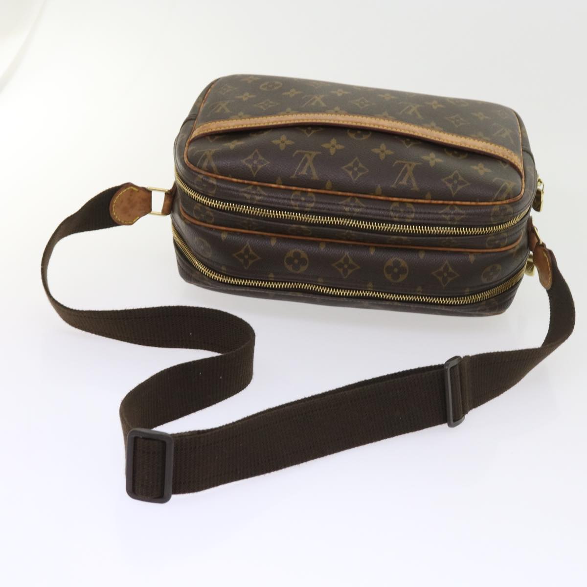 Louis Vuitton Reporter Brown Canvas Shoulder Bag