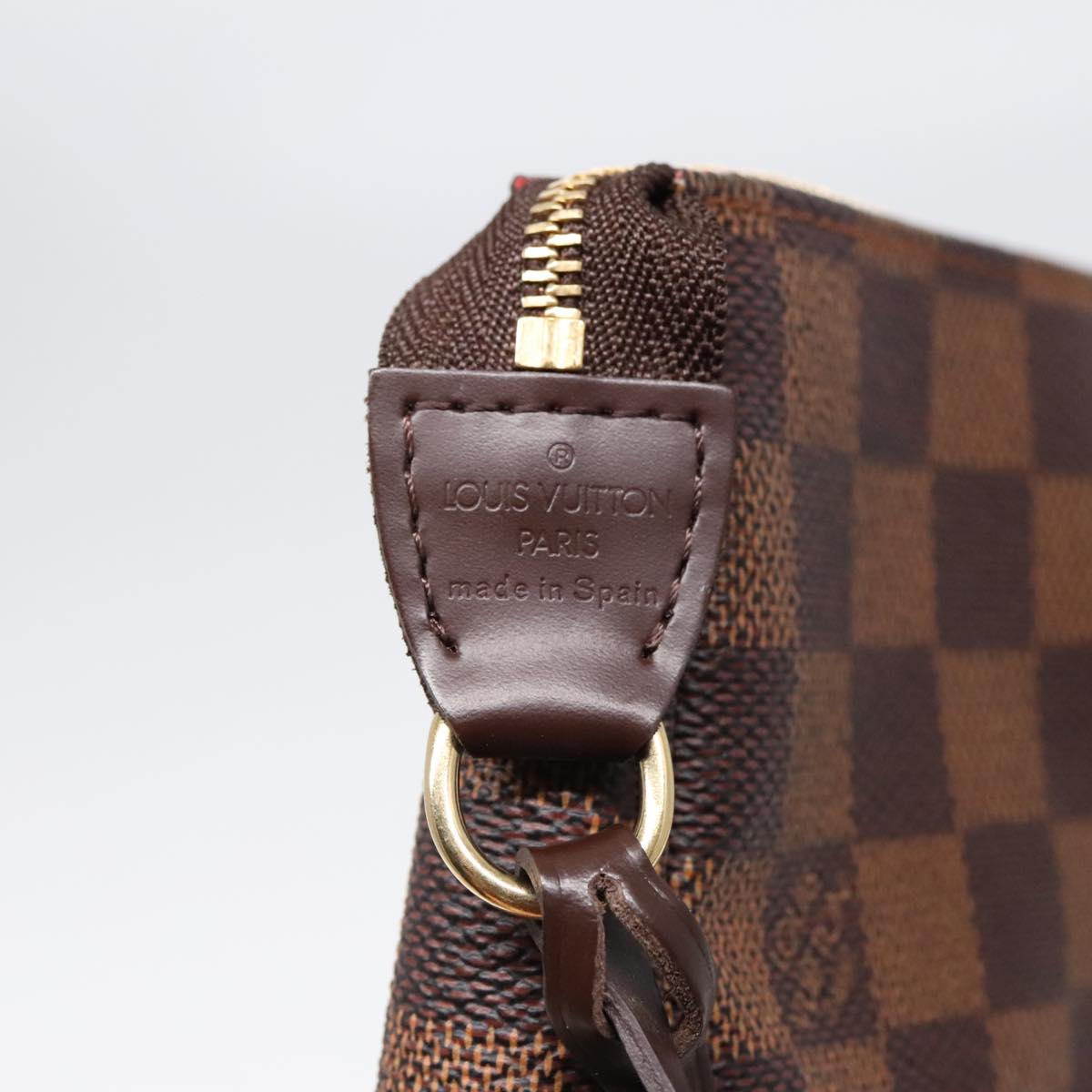 Louis Vuitton Pochette Accessoire Brown Canvas Clutch Bag