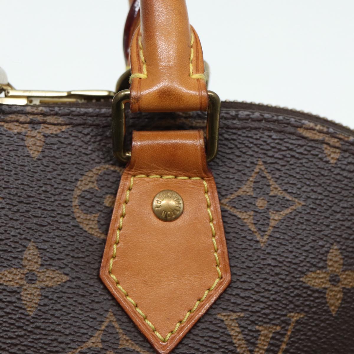 Louis Vuitton Alma Brown Canvas Handbag