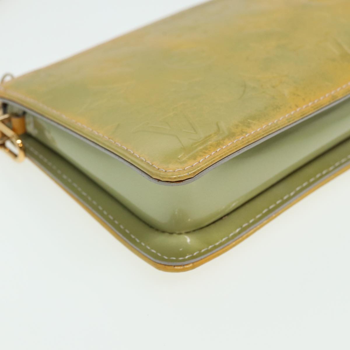 Louis Vuitton Lexington Yellow Patent Leather Clutch Bag