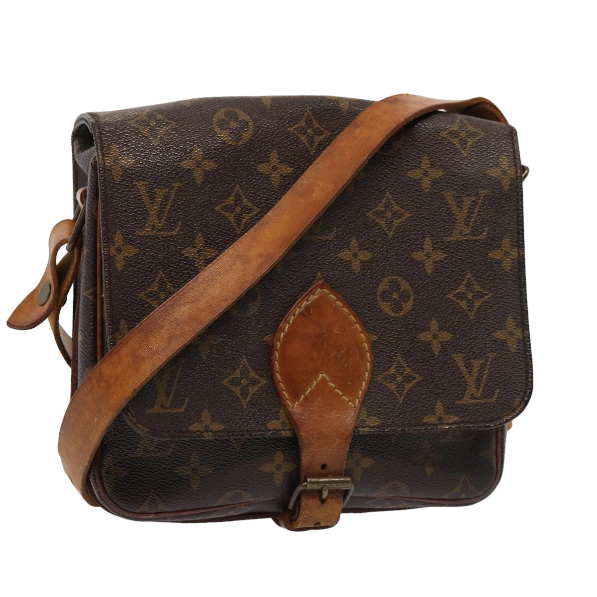 Louis Vuitton Cartouchiere Brown Canvas Shoulder Bag