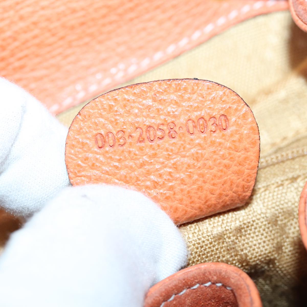 Gucci Bamboo Orange Suede Backpack Bag