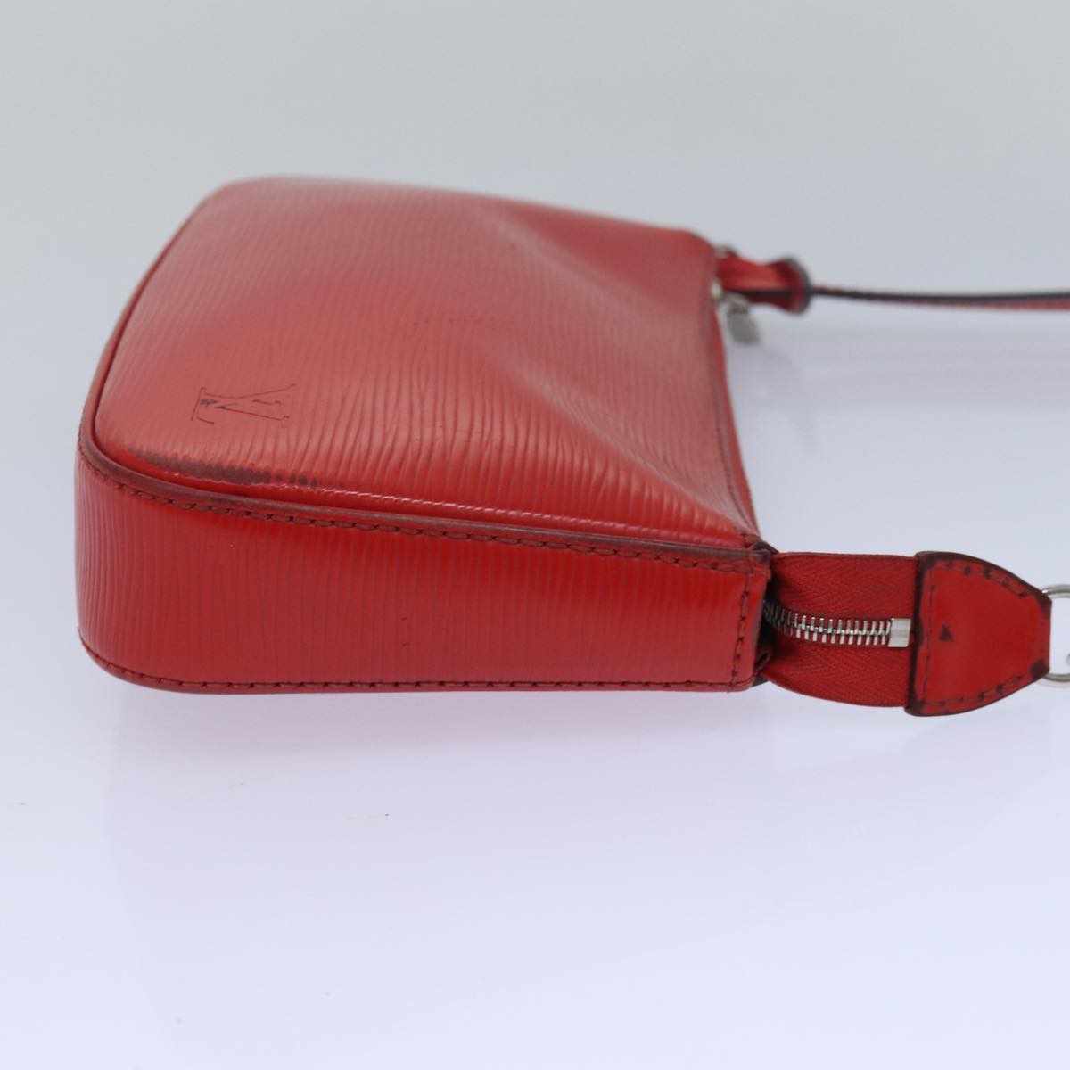 Louis Vuitton Pochette Accessoires Red Leather Clutch Bag