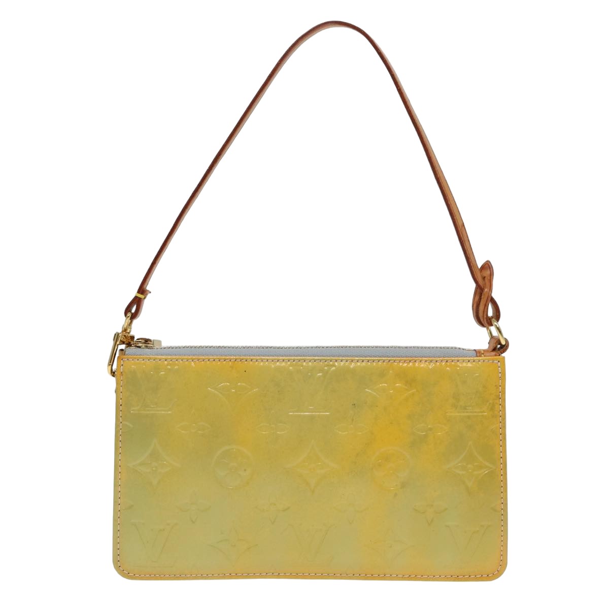 Louis Vuitton Lexington Yellow Patent Leather Clutch Bag