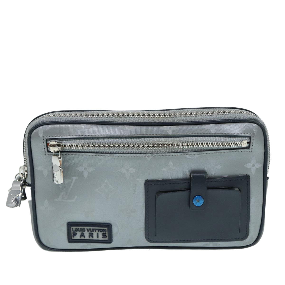 Louis Vuitton Satellite Silver Synthetic Clutch Bag