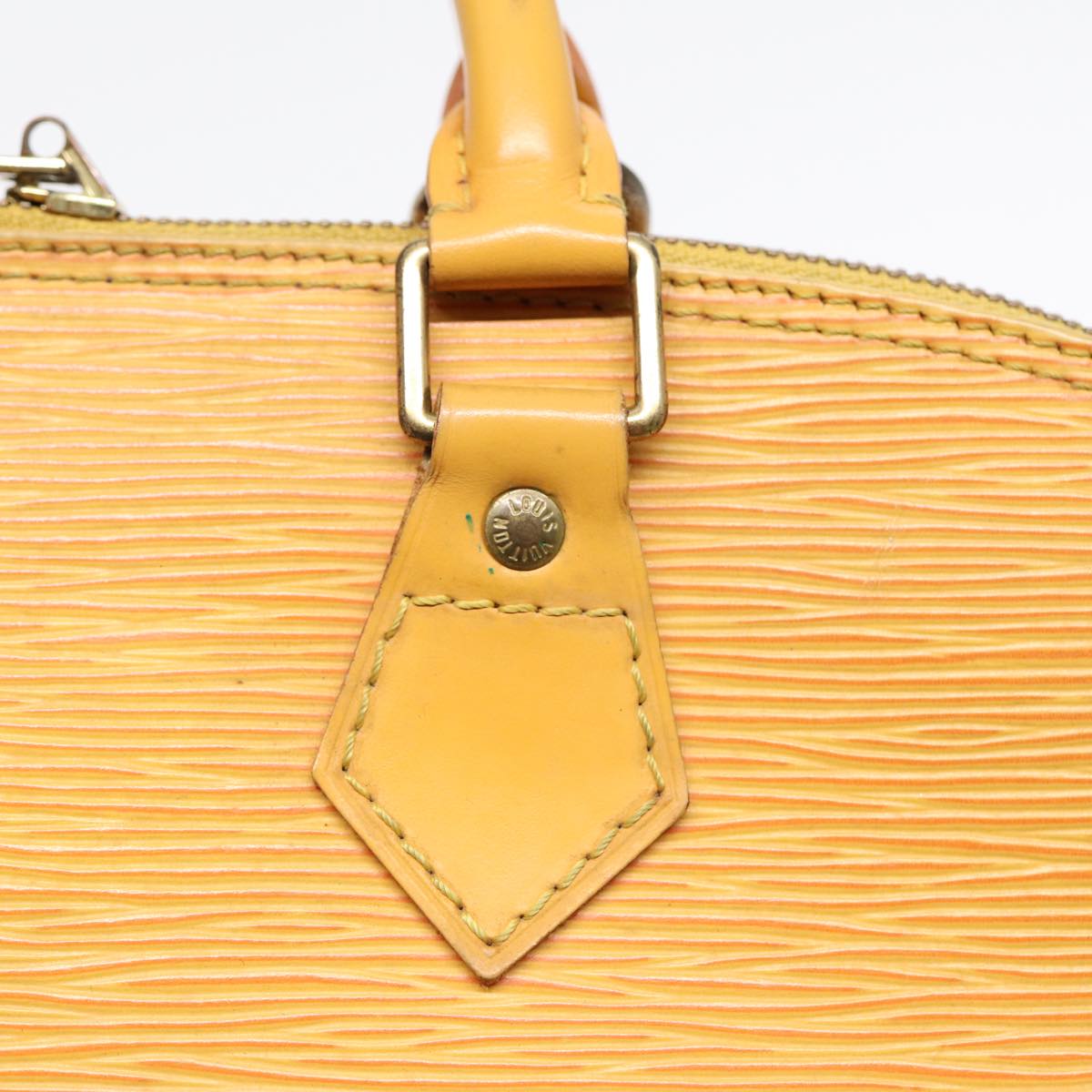 Louis Vuitton Alma Yellow Leather Handbag