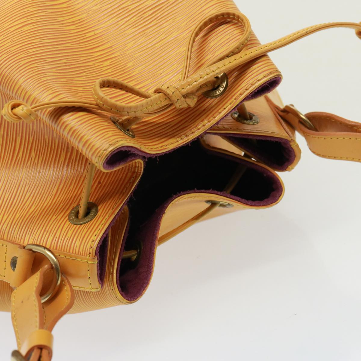 Louis Vuitton Petit Noé Yellow Leather Shoulder Bag