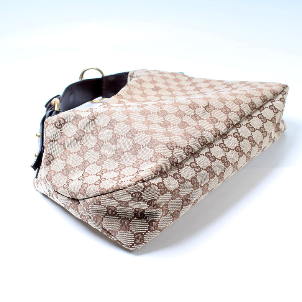 115867 Horsebit GG Canvas Hobo