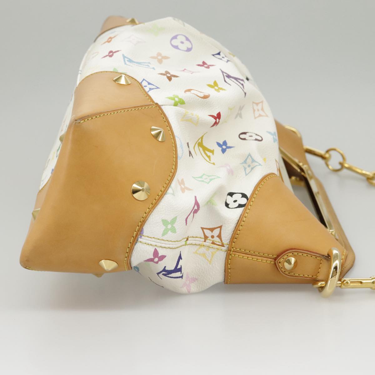 Louis Vuitton Judy White Canvas Shoulder Bag