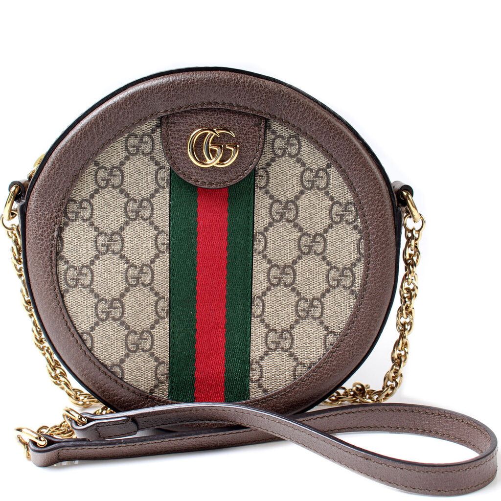 550618 Ophidia GG Supreme Round Small Crossbody