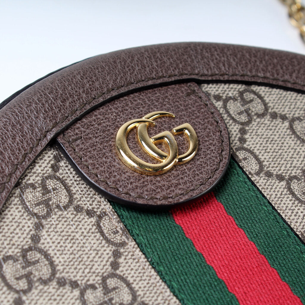 550618 Ophidia GG Supreme Round Small Crossbody