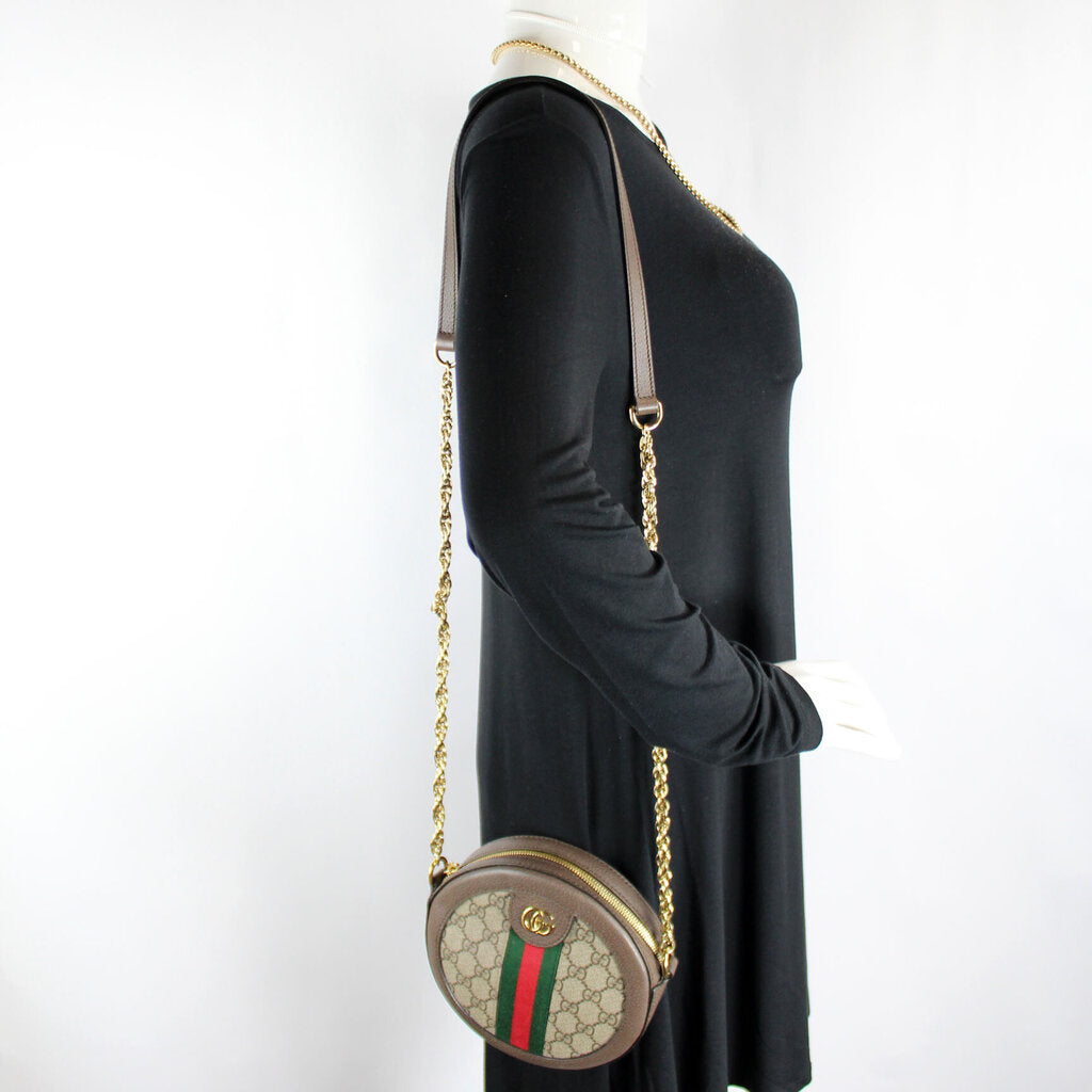 550618 Ophidia GG Supreme Round Small Crossbody