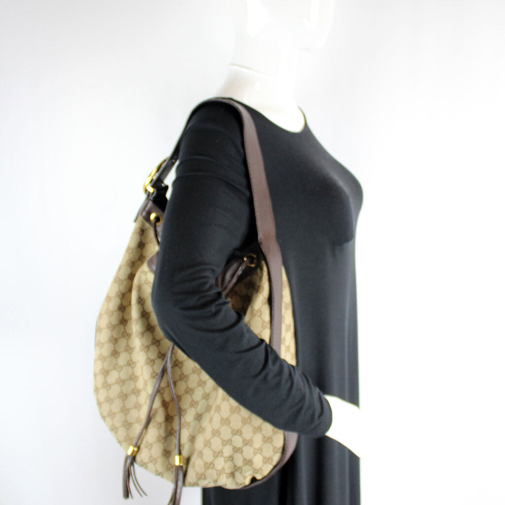 223951 Drawstring Canvas Hobo