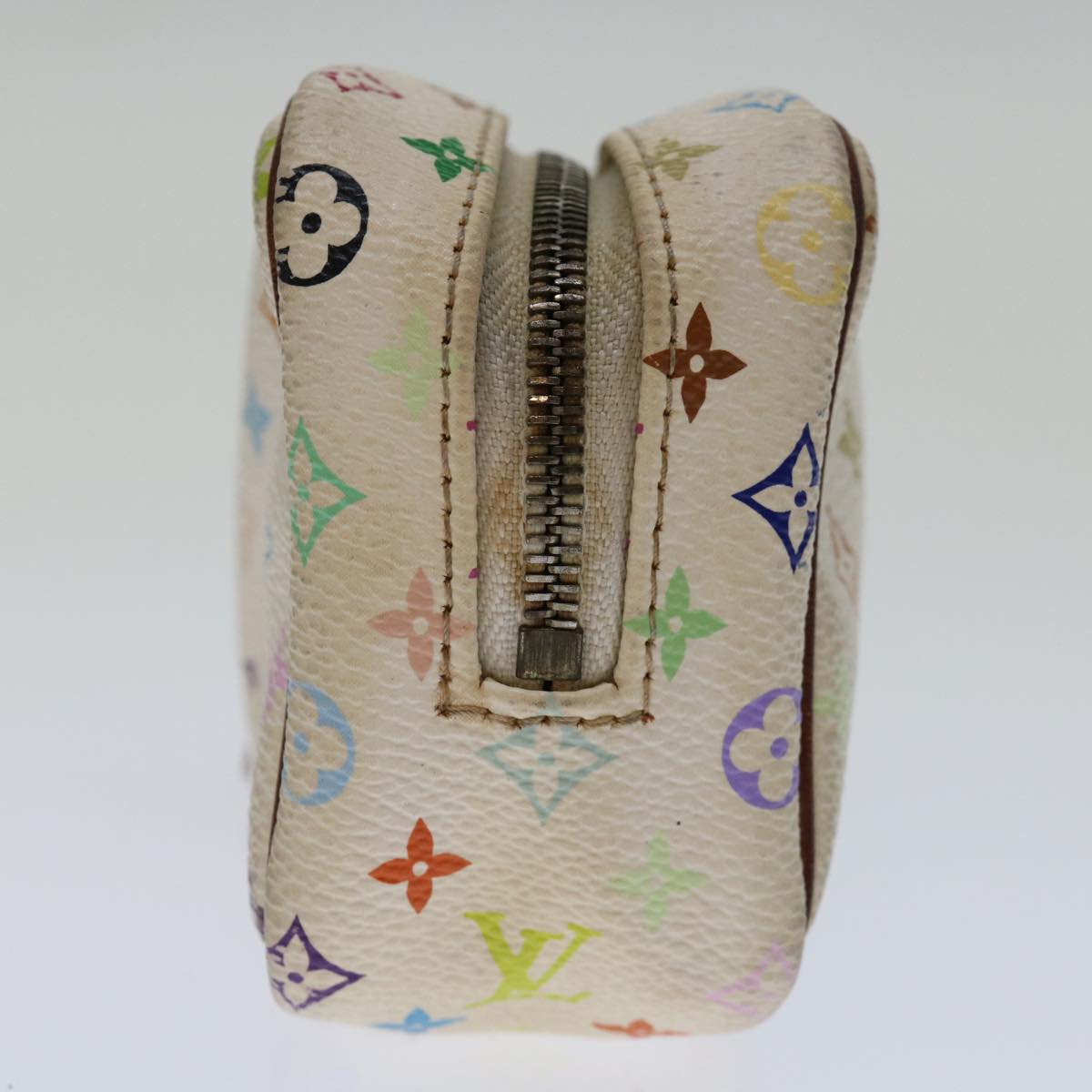 Louis Vuitton Pochette White Canvas Clutch Bag