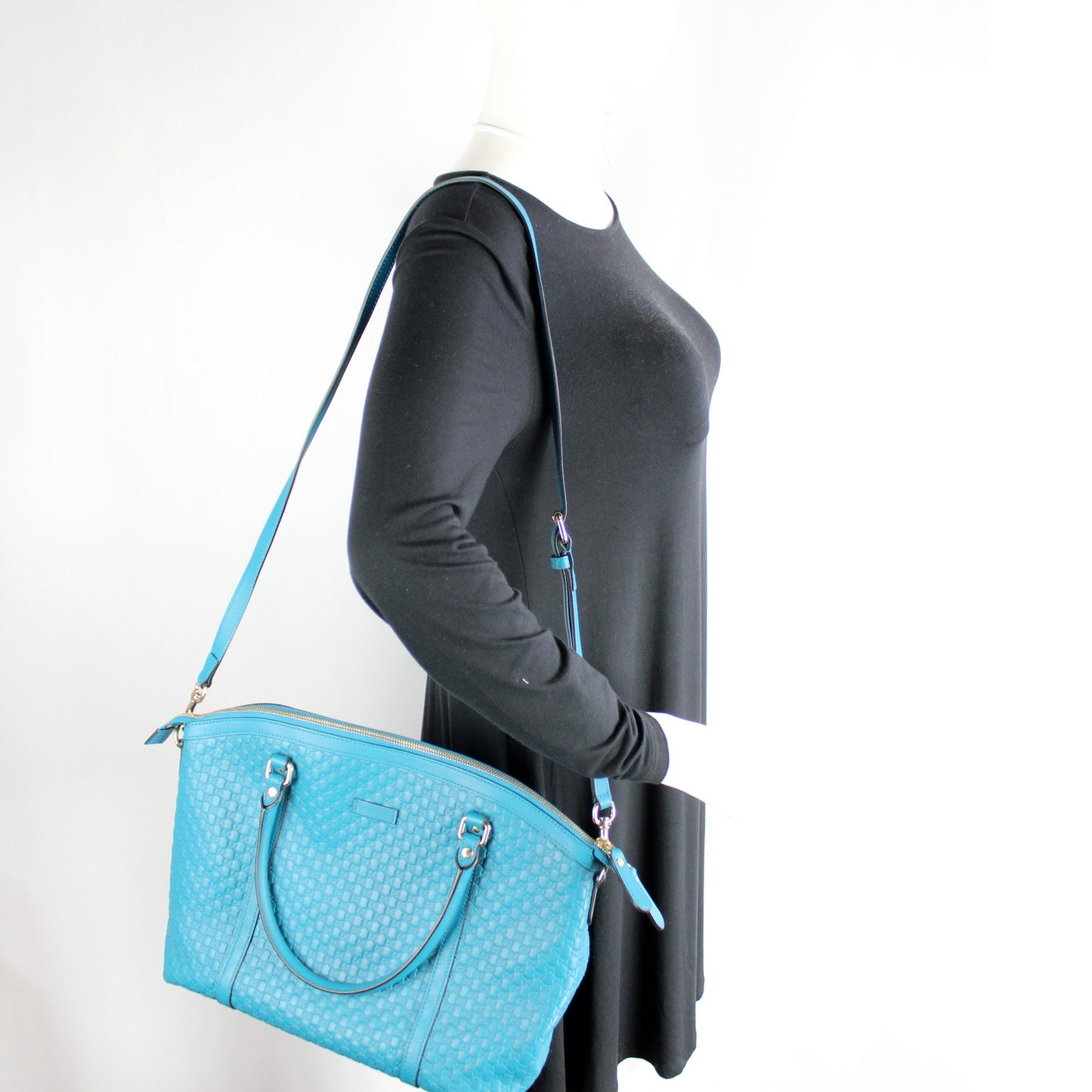 449657 Micro Guccissima Zip Tote