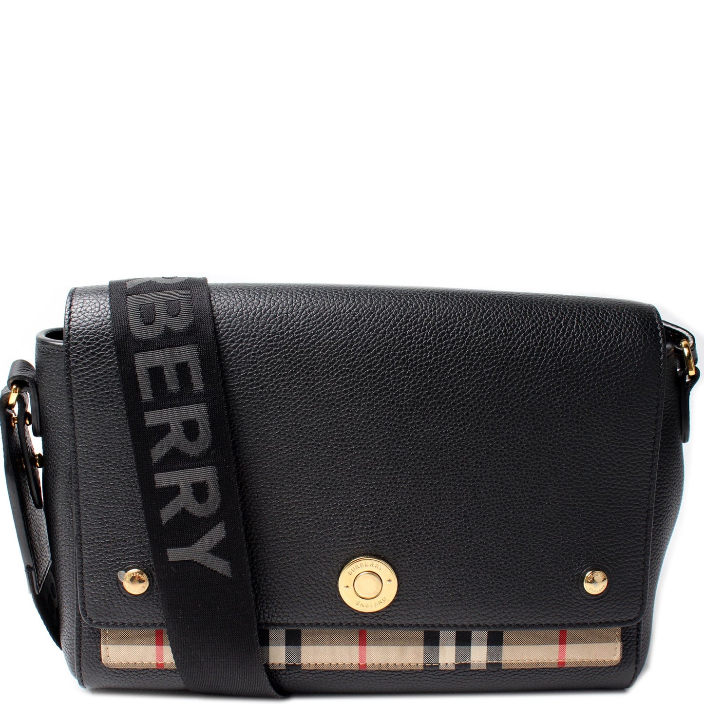 Note Crossbody Leather Vintage Check