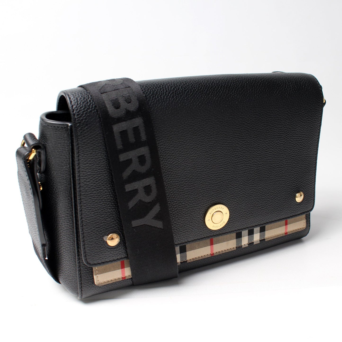 Note Crossbody Leather Vintage Check