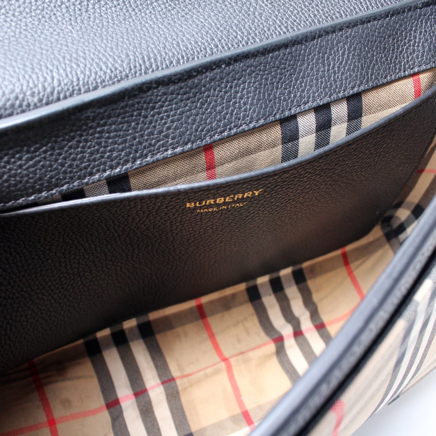 Note Crossbody Leather Vintage Check