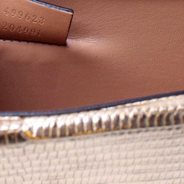 499623 Dionysus Lizard Embossed Leather