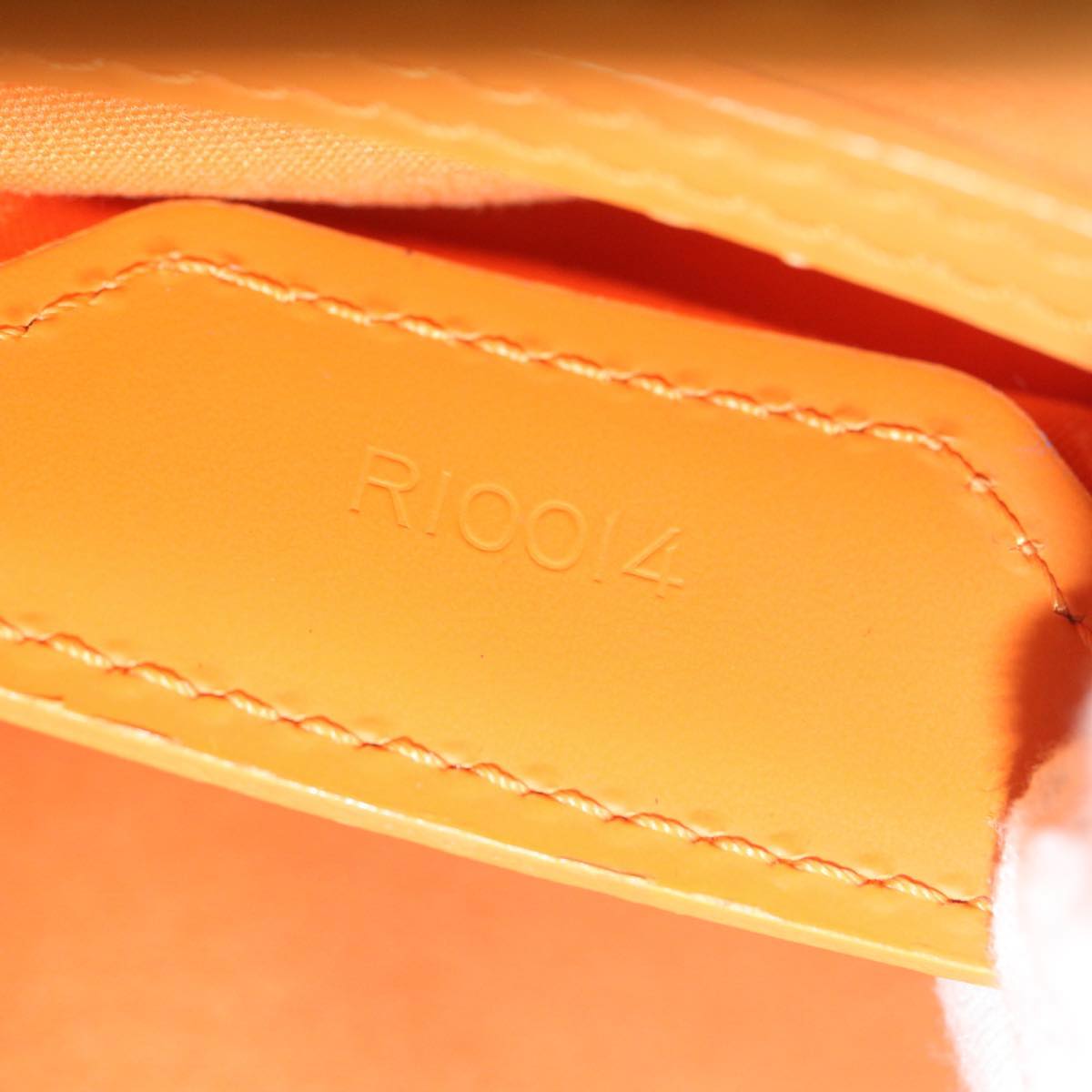 Louis Vuitton Sac Plat Orange Leather Handbag