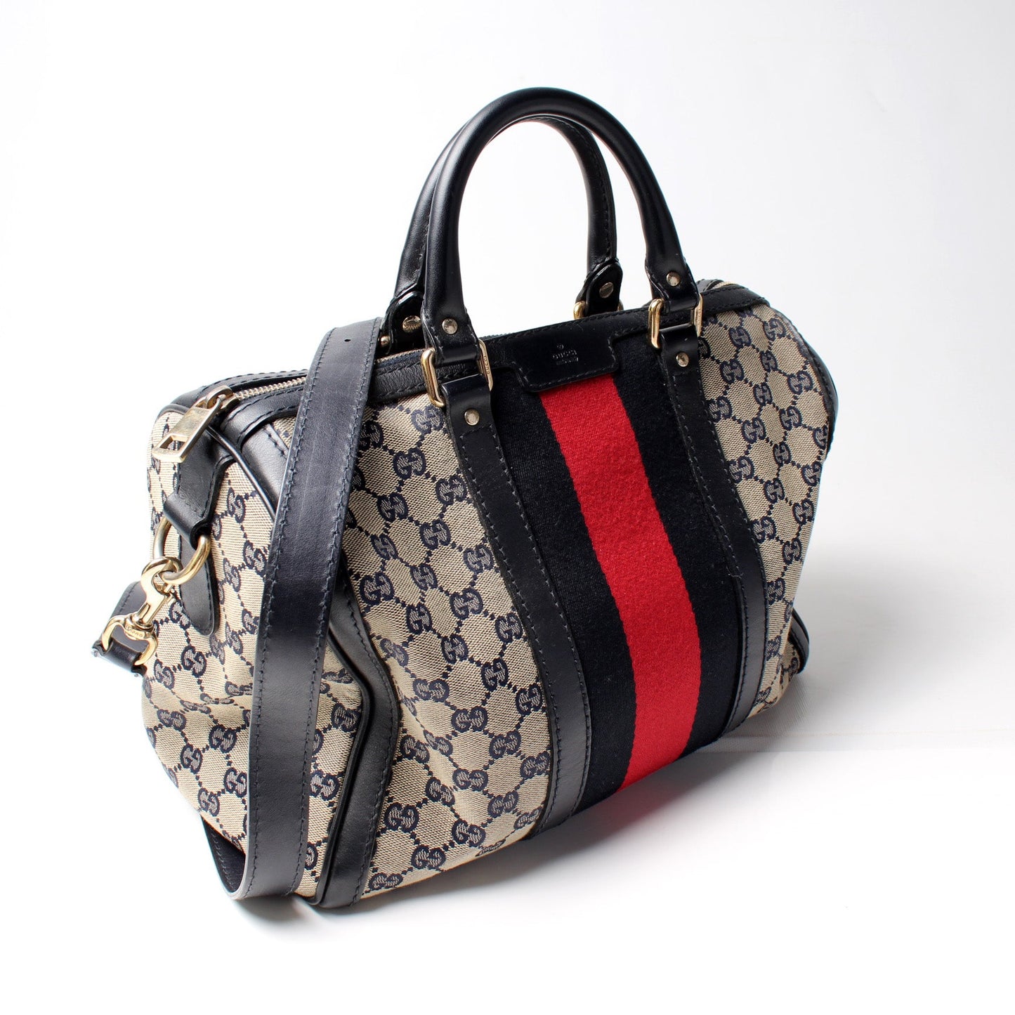 247205 Boston Bag GG Canvas