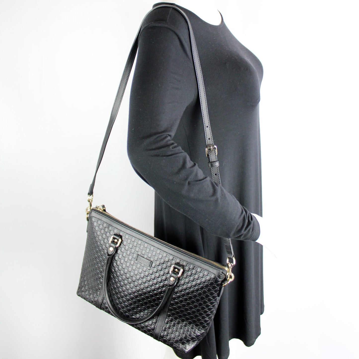 449656 Margaux Satchel Micro Guccissima