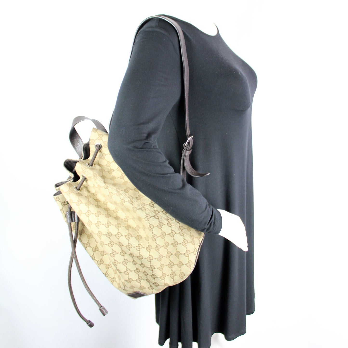 449175 GG Canvas Drawstring Backpack