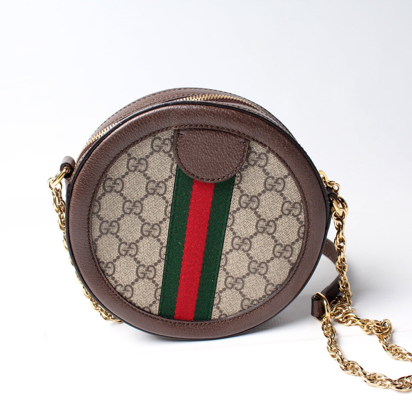 550618 Ophidia GG Supreme Round Small Crossbody
