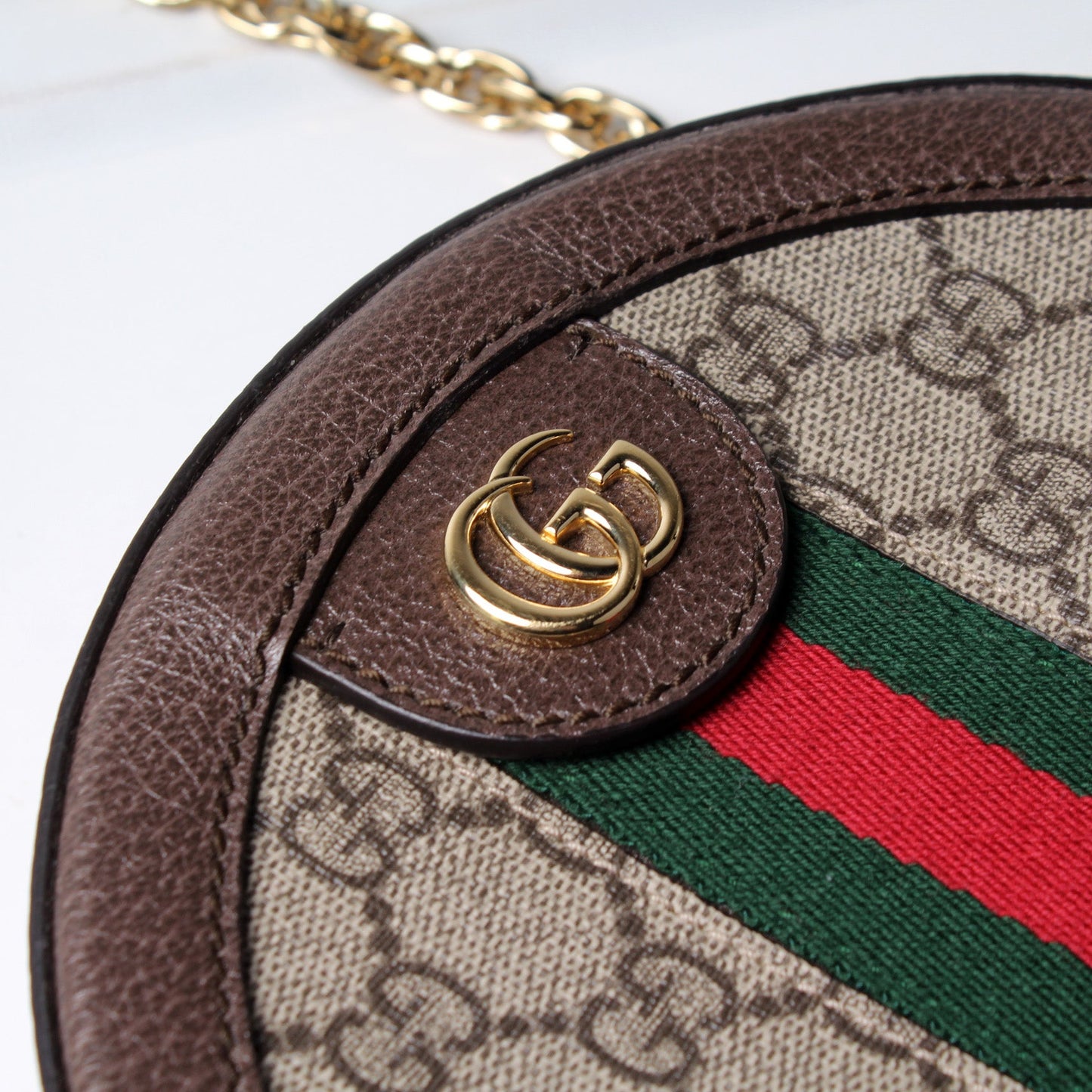 550618 Ophidia GG Supreme Round Small Crossbody