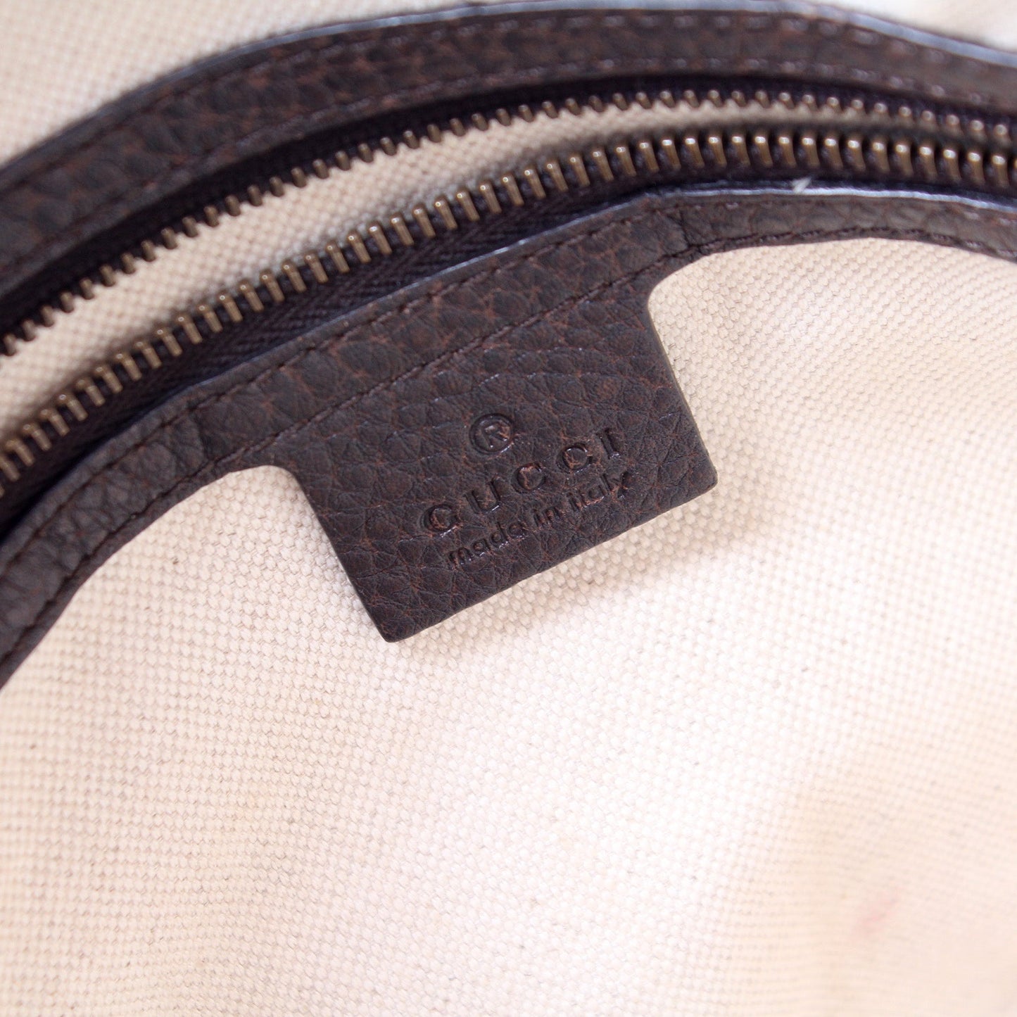 339002 GG Bamboo Canvas Shoulder Bag