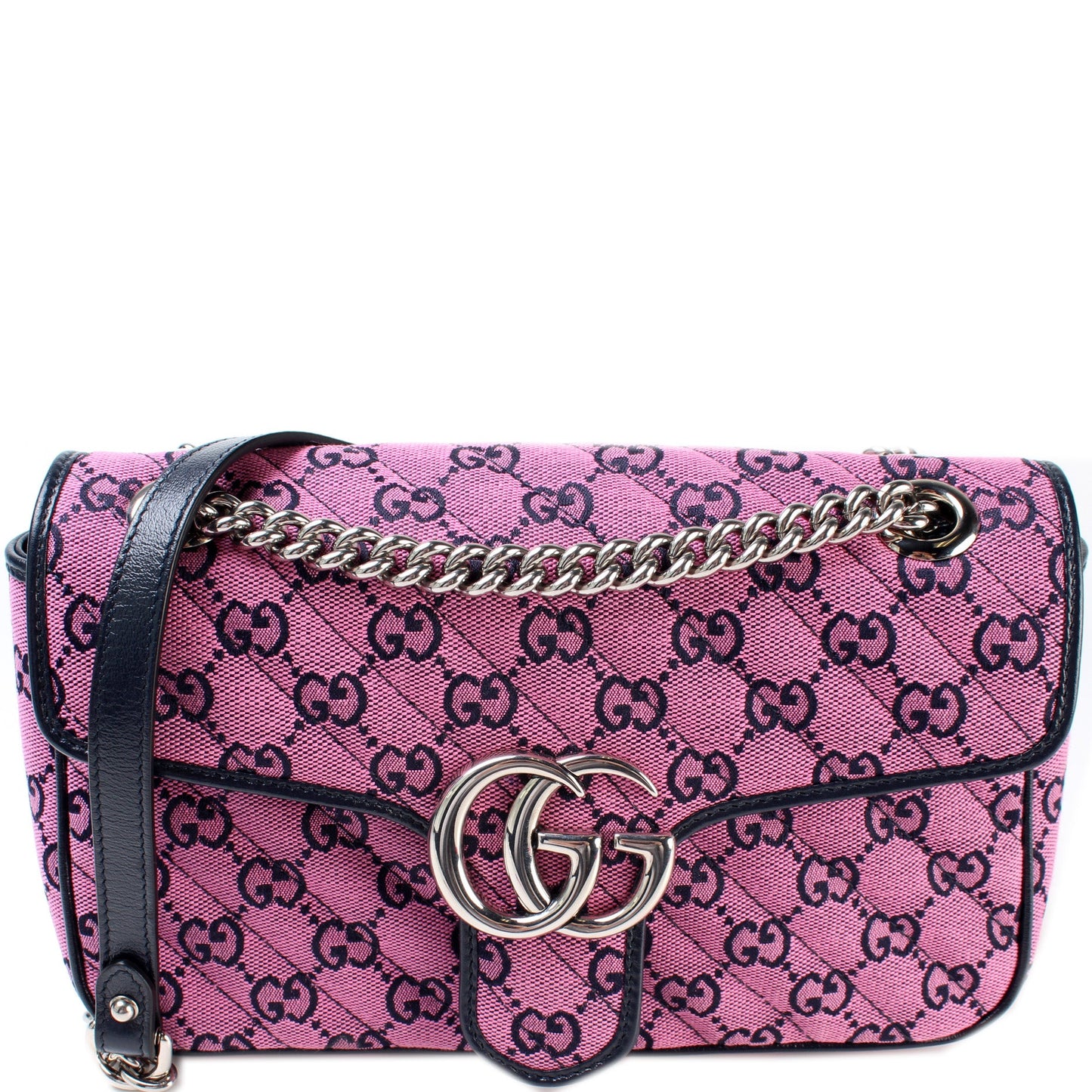 443497 GG Marmont Shoulder Quilted Canvas Small Flap