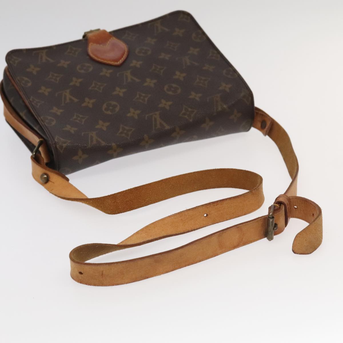 Louis Vuitton Cartouchière Brown Canvas Shoulder Bag