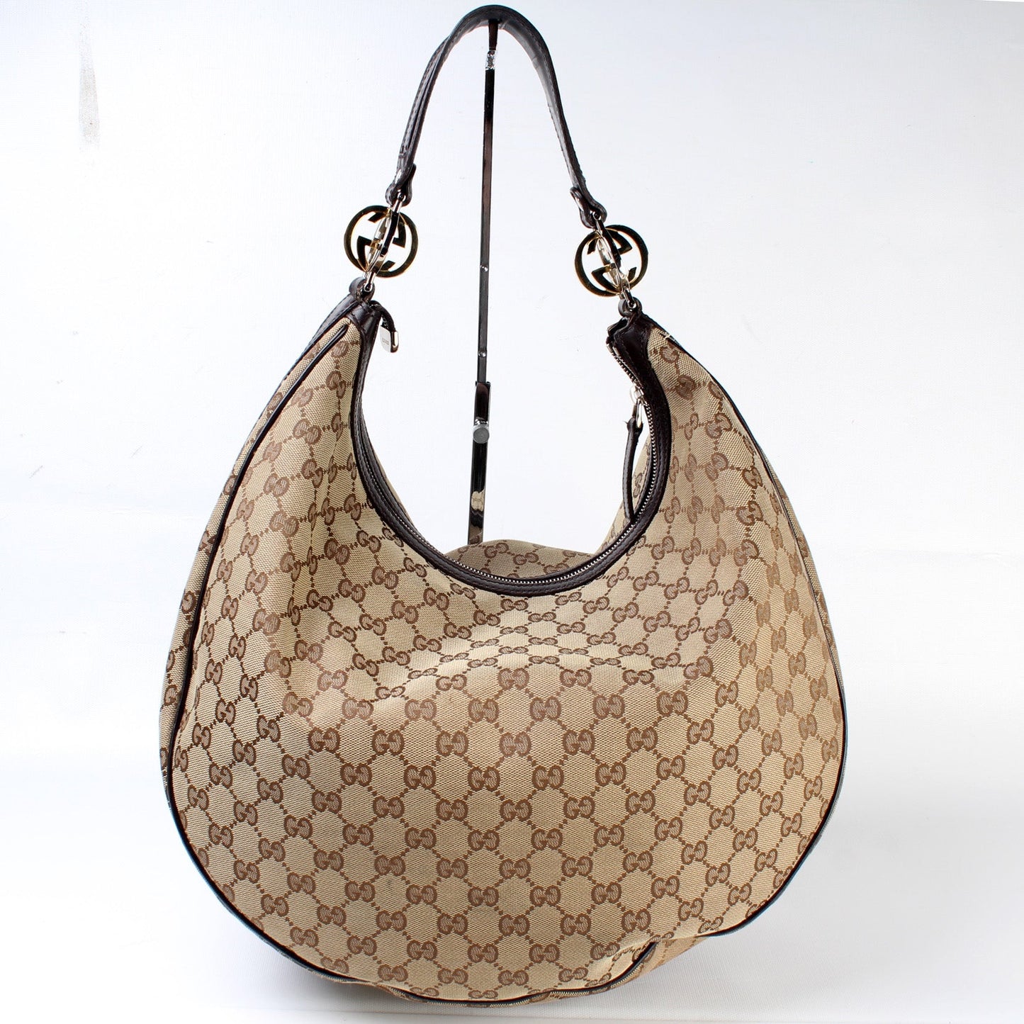 232945 GG Canvas Twins Hobo Large