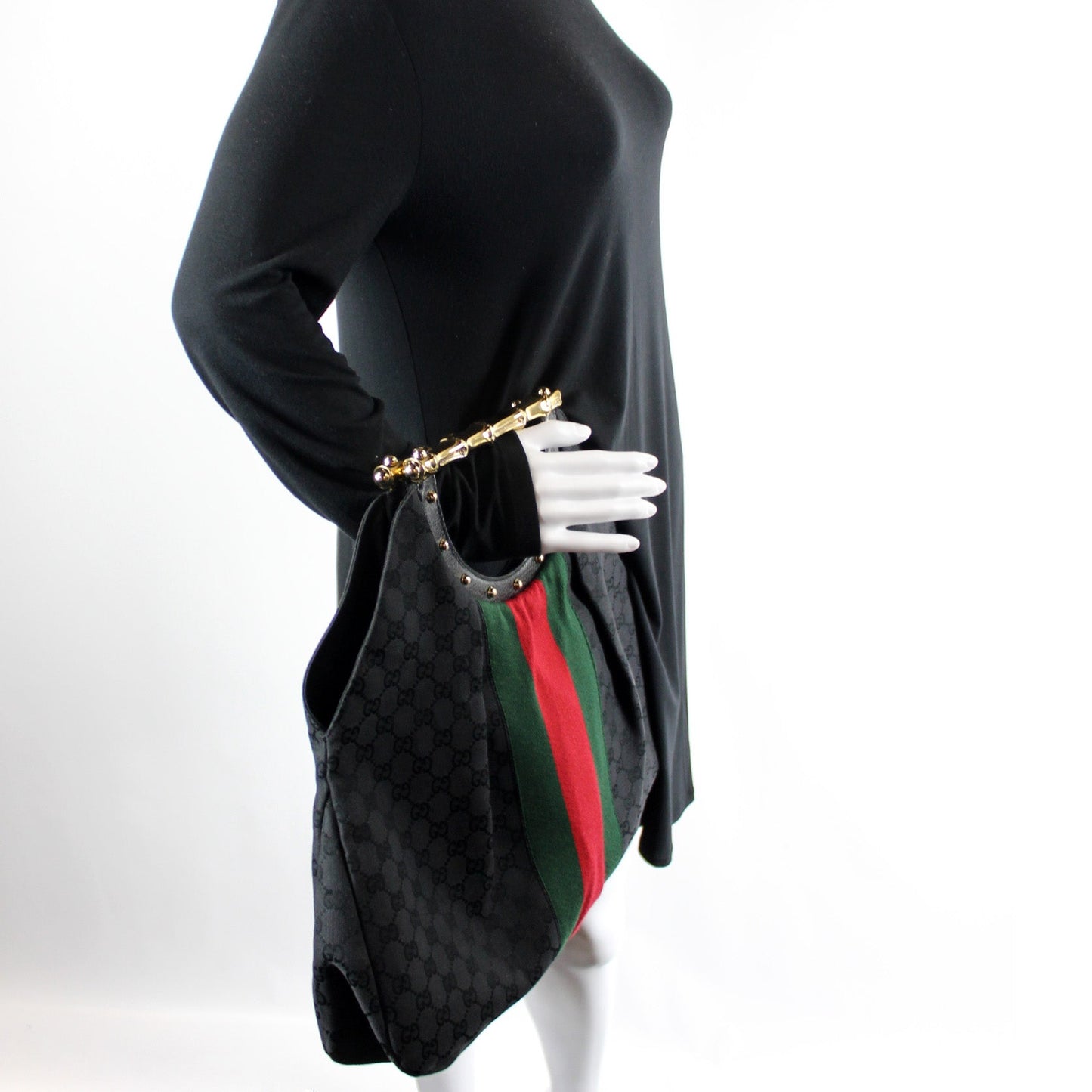 128989 GG Canvas Metal Bamboo