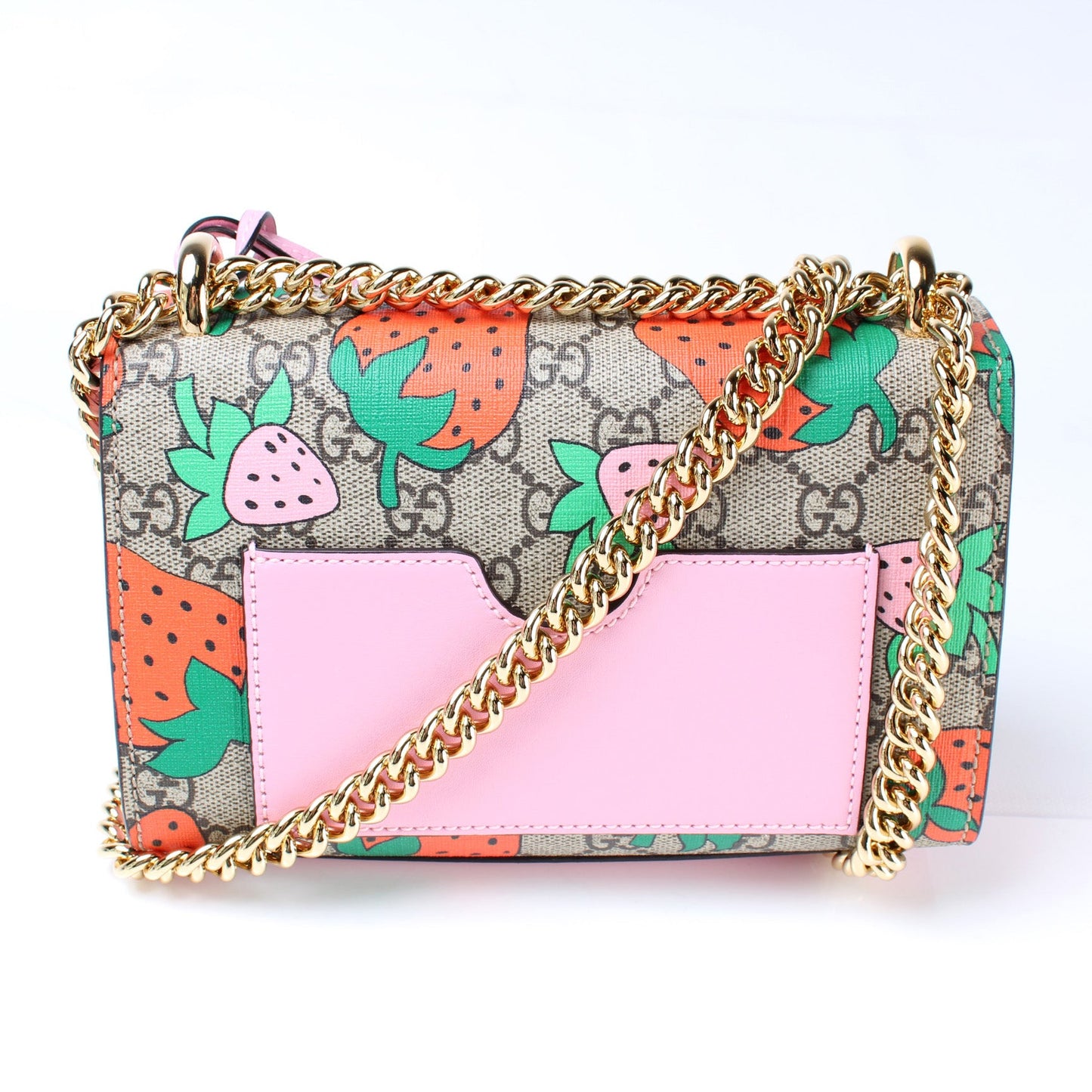 409487 Padlock Guccissima Small Strawberry